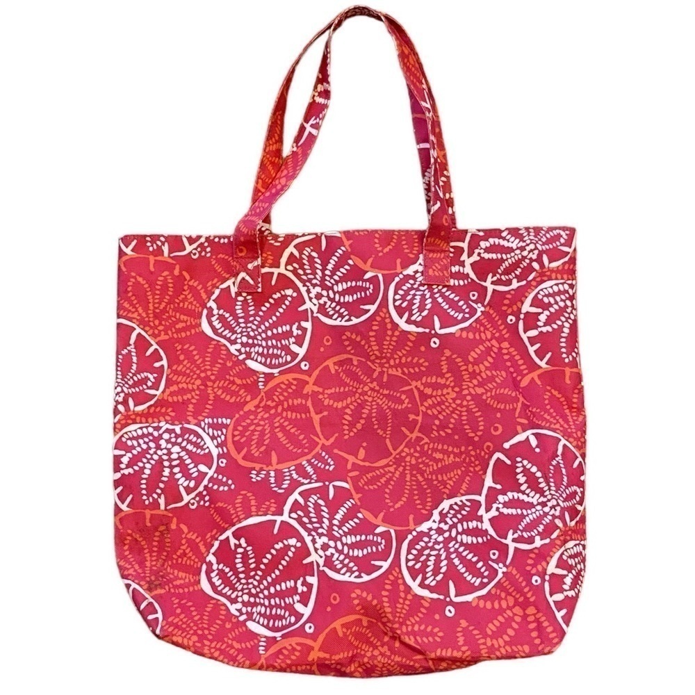 LILLY PULITZER for Estee Lauder Sand Dollar Tote Pink/Orange - Picture 2 of 9